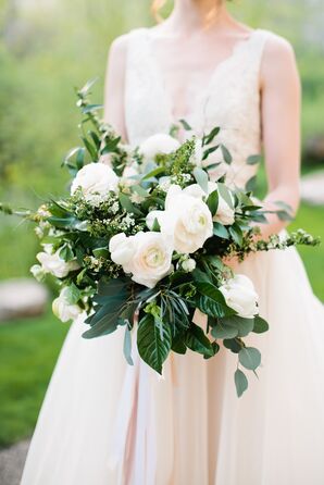 Blush Ranunculus and Lush Greenery Bouquet