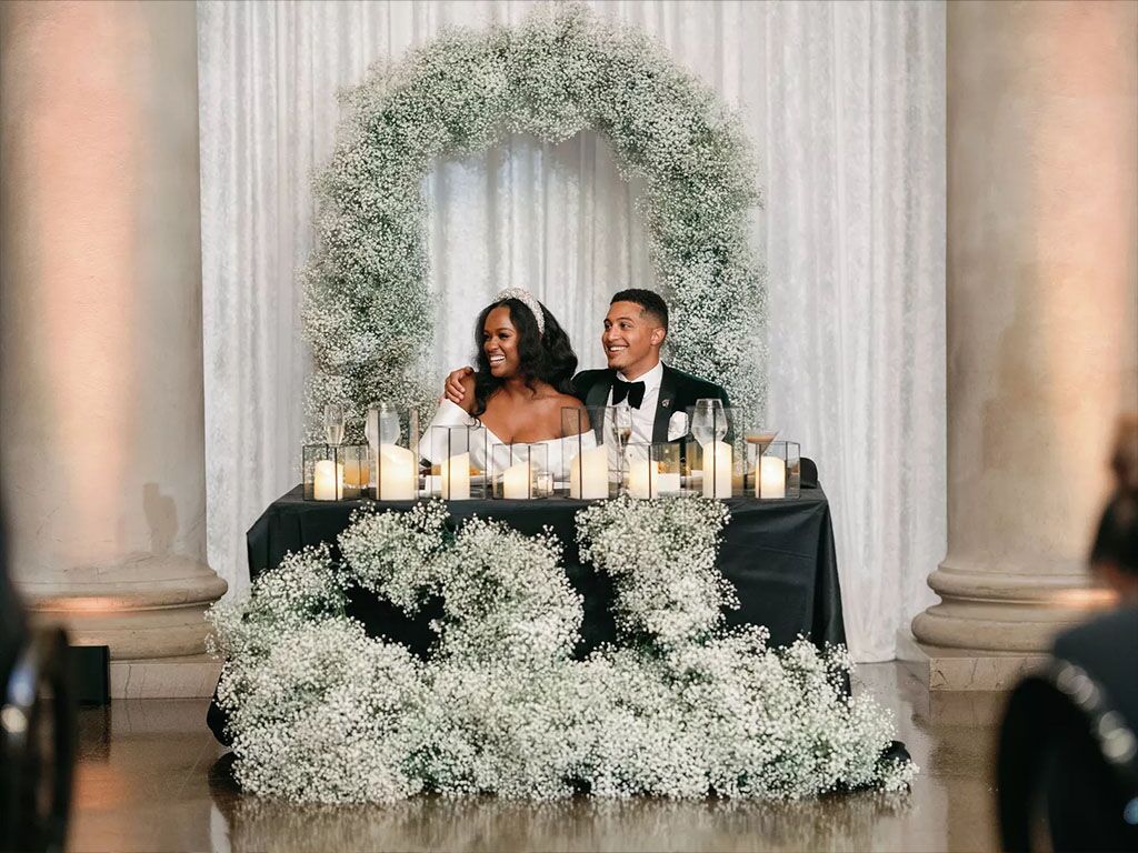 Baby's breath Garland table runner diy advice