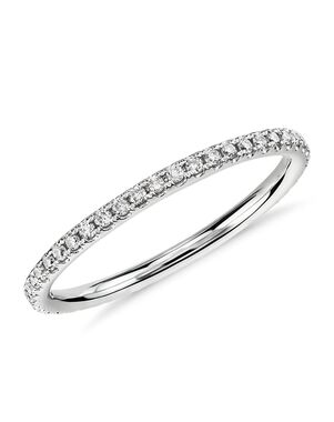 Blue Nile 56387 White Gold Wedding Ring