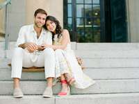 Newly engaged couple
