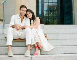 Newly engaged couple