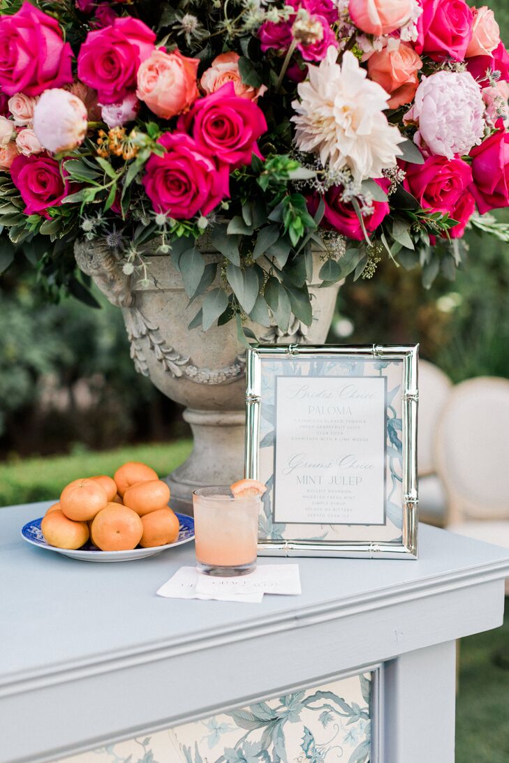 Elegant Signature Cocktail Menu With California- and Southern-Inspired Drinks