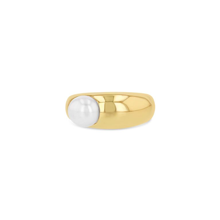 Pearl demi globe engagement ring from Grace Lee