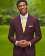 BLACKTIE ATHENS Burgundy Wedding Suit Red Tuxedo - thumbnail - 3