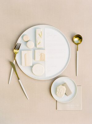 Custom Wedding Cookies in Neutral Colors
