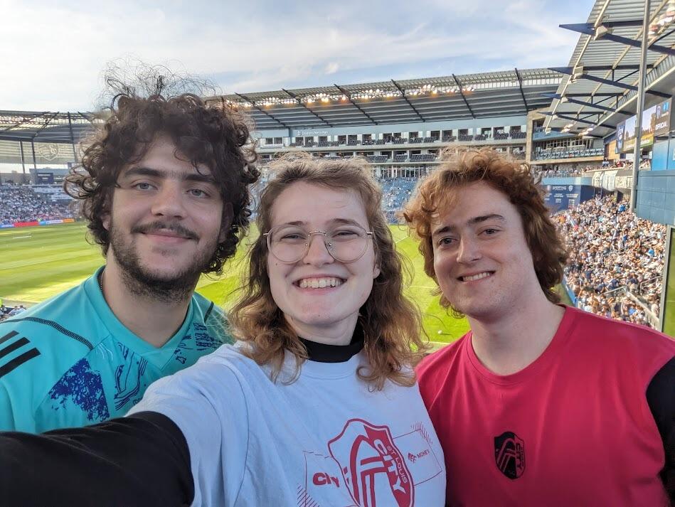 Owen needed to come to KC to cheer on St. Louis City soccer... Seeing his brother and Cassandra was just a bonus. 