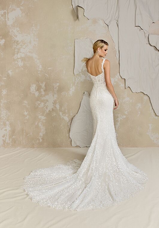 Justin Alexander Signature Burns Fit-and-Flare Wedding Dress - 4
