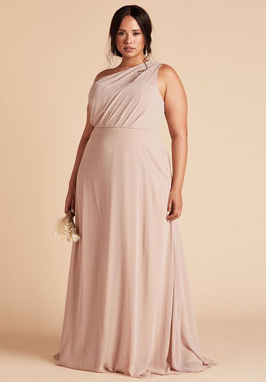 Birdy Grey Kira Dress Curve in Taupe One Shoulder Bridesmaid Dress - 1