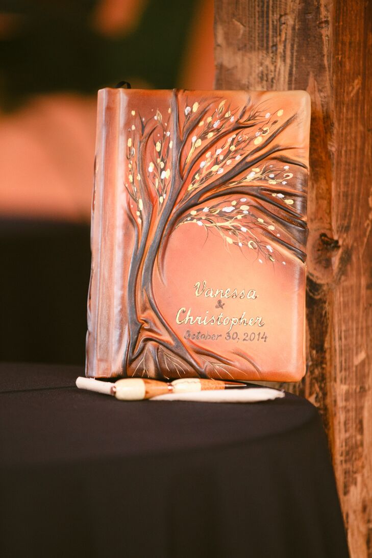 Artistic Fall-Inspired Custom Guest Book