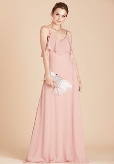 Birdy Grey Jane Convertible Dress in Dusty Rose V-Neck Bridesmaid Dress