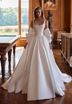 Moonlight Couture H1604 Ball Gown Wedding Dress
