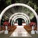 Tunnel of String Lights for Ceremony at the New Orleans Museum of Modern Art