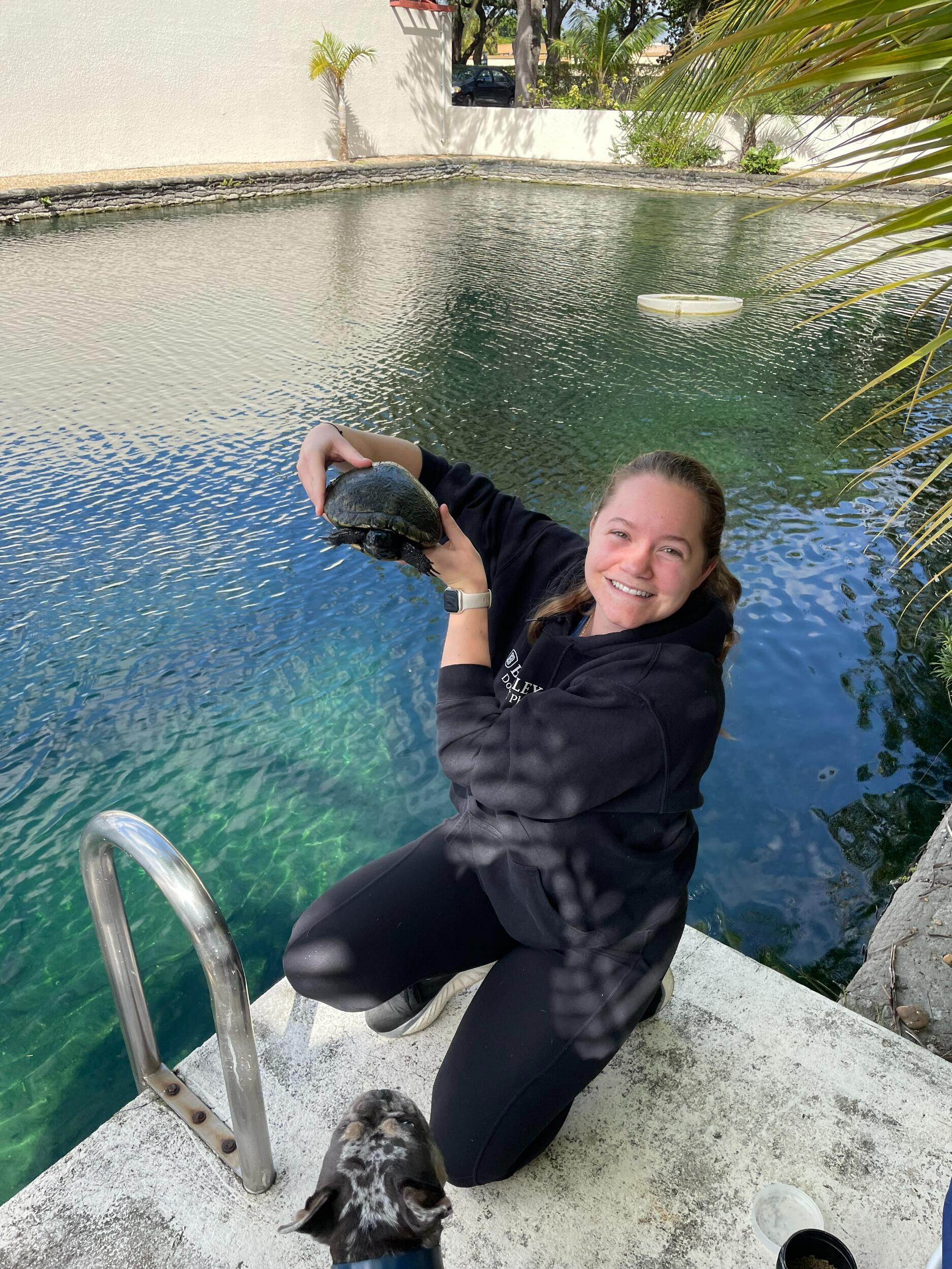 ....and Leah catching turtles!