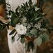 Minimal Bouquet with Greenery, Baby's Breath, Scabiosa and Roses