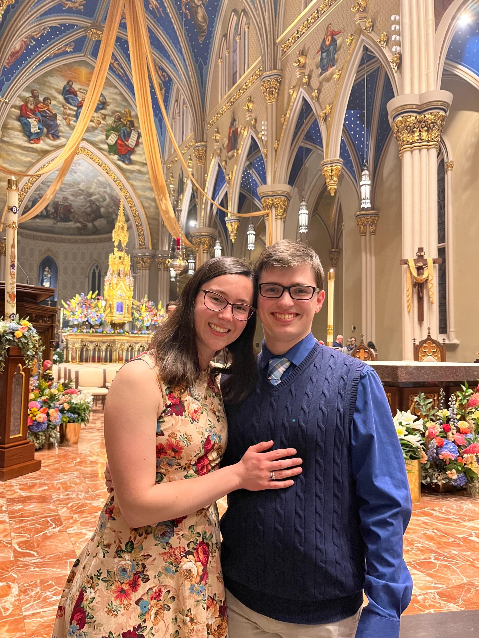 Easter Vigil at Notre Dame, Sara's senior year