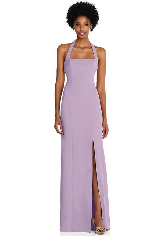 Dessy Group Tie Halter Open Back Trumpet Gown - TH088 Bridesmaid Dress - 1