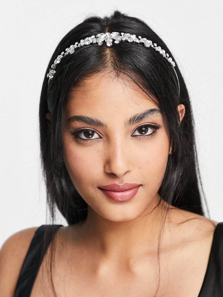 Crystal headband for a wedding by ASOS. 