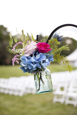Mason Jar Ceremony Decor