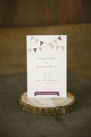 Invitation With Bunting Theme