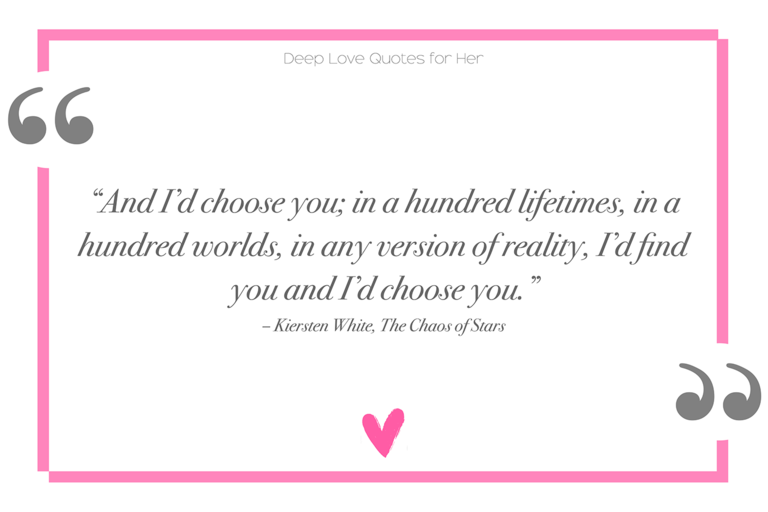 The Chaos of Stars deep love quotes for her