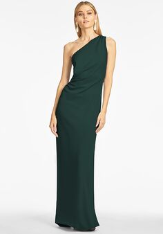 Sachin & Babi Cece Gown - Emerald One Shoulder Bridesmaid Dress