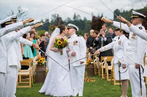 Military Sword Recessional, Justine and Josh