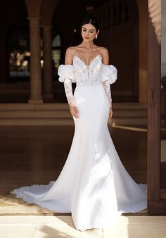 Moonlight Couture H1589 Mermaid and Trumpet Wedding Dress