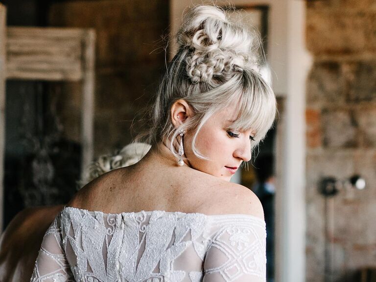 Topknot with braids