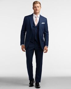 MEN’S WEARHOUSE BLACK by Vera Wang Blue Suit Tuxedo