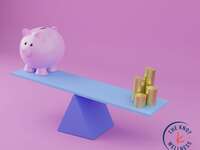 balanced scales between savings and spending with debt talks