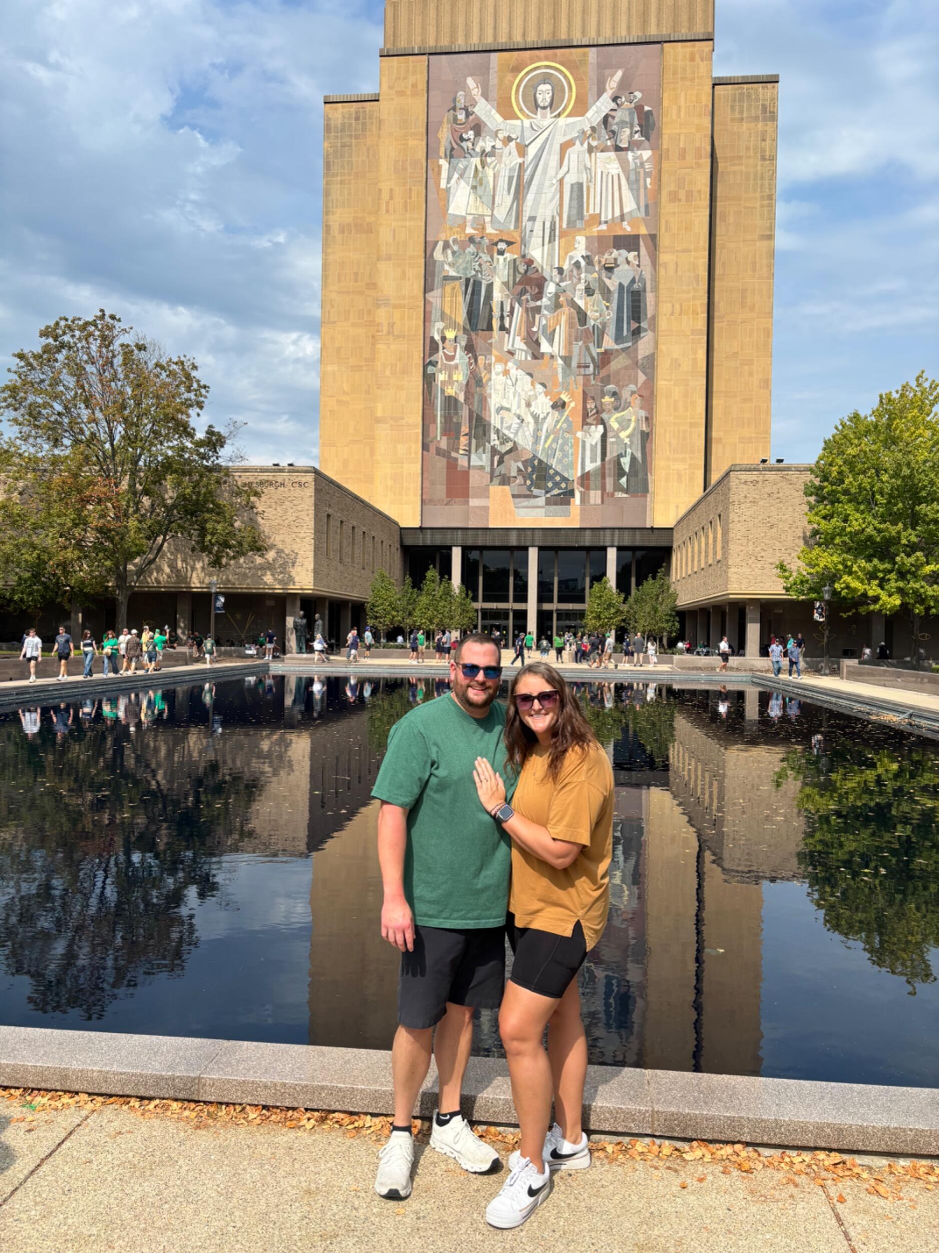 Our first time visiting Notre Dame! Caley & Ethan showed us around before the game! 