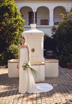 Lillian West 66410 Column Wedding Dress