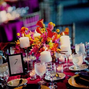 Floral and Candle Centerpieces