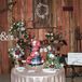 Hand-Painted Metallic Cake with Dramatic Fondant Flowers