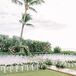 Wedding Ceremony Decor, Including Lucite Chairs With Greenery and Roses