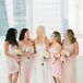 Mismatched Blush Bridesmaid Dresses