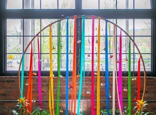 For Clarissa and Weston's wedding, all things colorful, happy and bright were a must. Reams of ribbon and bushels of flowers later, that proved to be 
