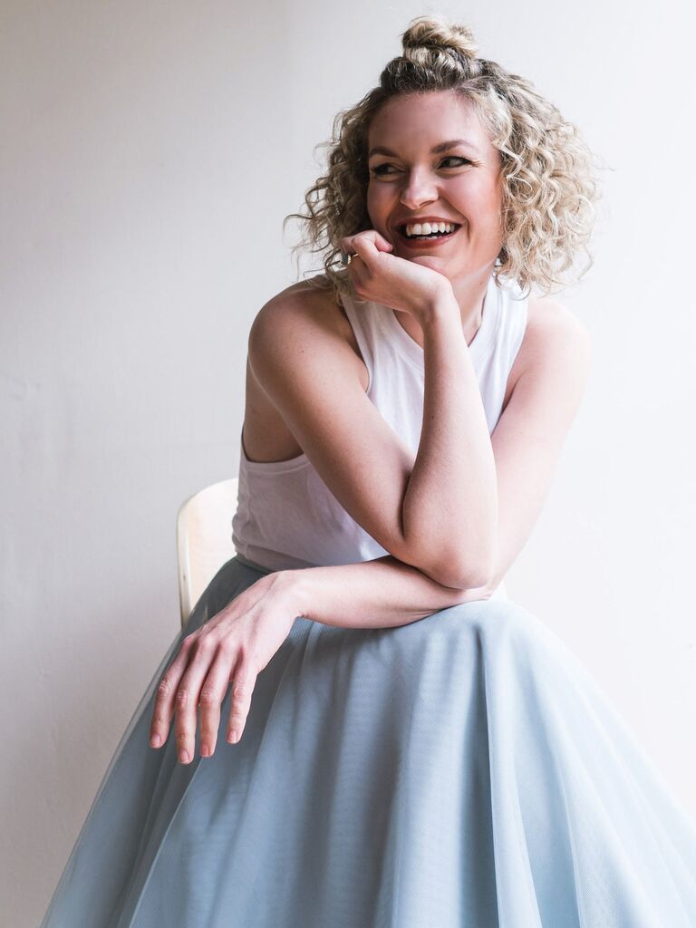 Rebecca Schoneveld smiles for the camera. 