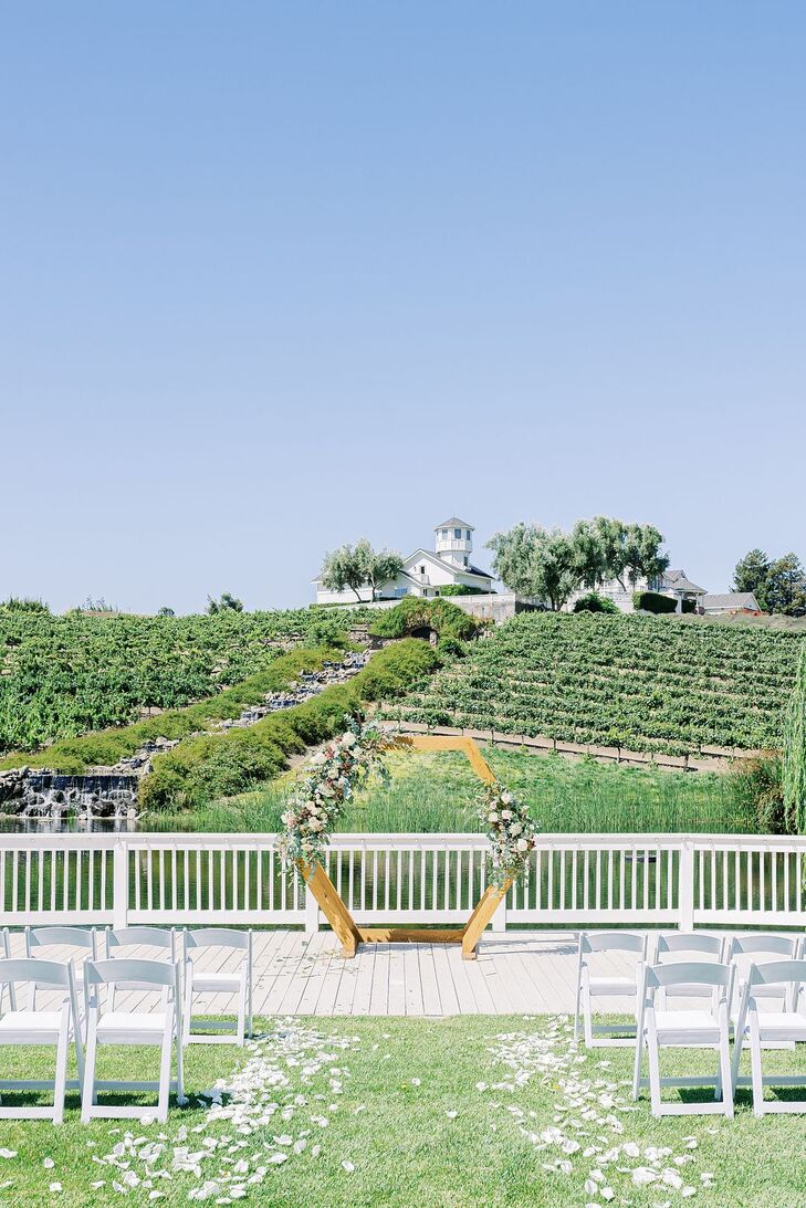 Ceremony Space for Wedding at Leal Vineyards in Hollister,  California