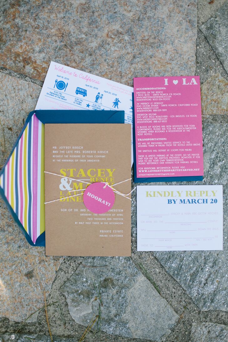 Bright Colored Modern Invitations