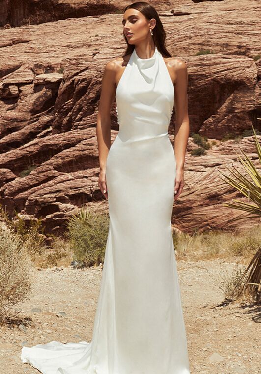 La Perle LP2419 Lucia Sheath Wedding Dress - 5
