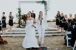 Chic White Bridal Suit