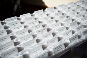 Simple, Classic Black-and-White Escort Cards