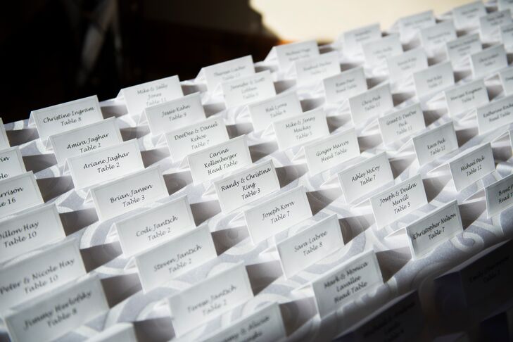 Simple, Classic Black-and-White Escort Cards