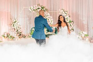 First Dance with Smoke Machine at The River View at Occoquan in Lorton, Virginia