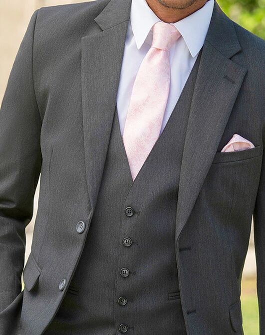 BLACKTIE METRO Medium Grey Wedding Suit Grey Tuxedo - 4