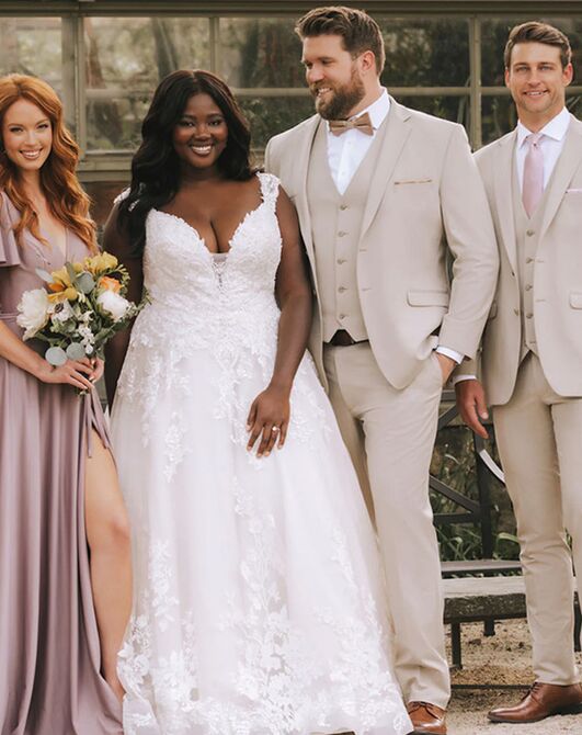 BLACKTIE SAVOY Tan Wedding Suit Champagne Tuxedo - 6