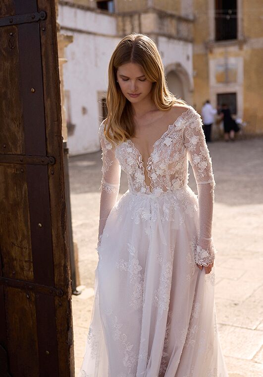 Dance of Puglia by LOVE by Ricca Sposa 25-013(2) Mirella A-Line Wedding Dress - 6
