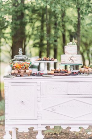 Dessert Table at Woodland Wedding in Saugatuck, Michigan