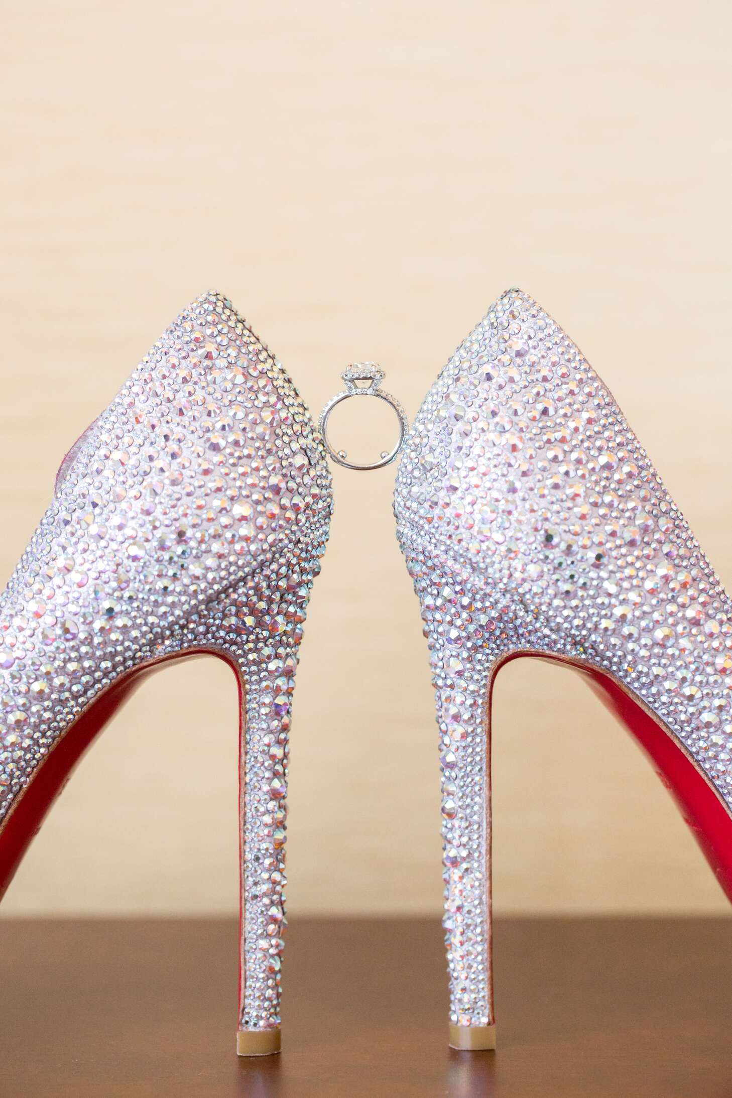 Low Heeled Wedding Shoes for Tall Brides Sparkly Christian Louboutin